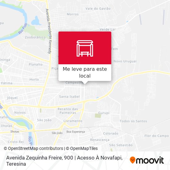 Avenida Zequinha Freire, 900 | Acesso À Novafapi mapa