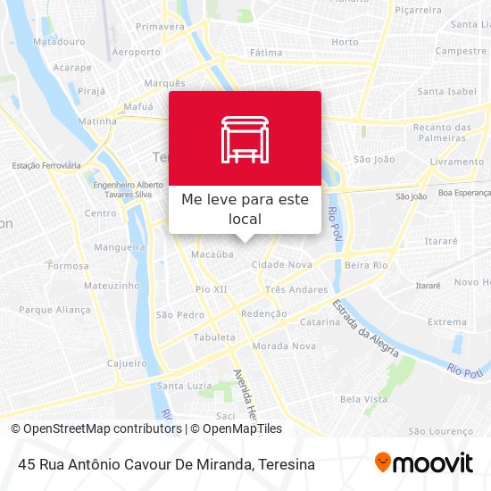 45 Rua Antônio Cavour De Miranda mapa
