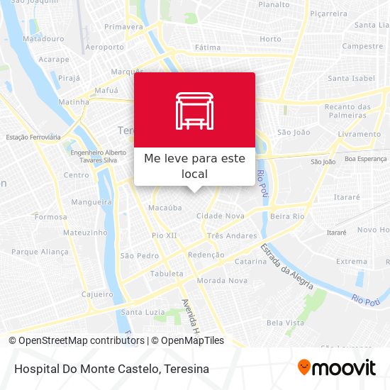 Hospital Do Monte Castelo mapa