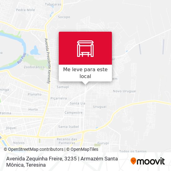 Avenida Zequinha Freire, 3235 | Armazém Santa Mônica mapa
