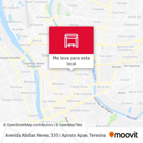 Avenida Abdias Neves, 335 | Aposto Apae mapa
