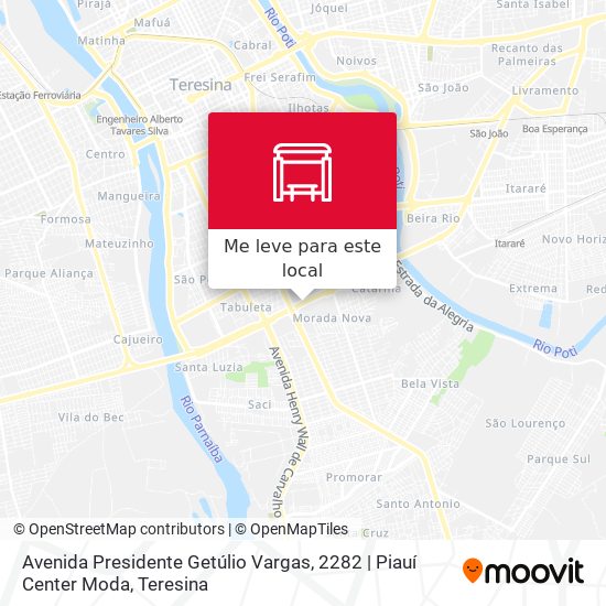 Avenida Presidente Getúlio Vargas, 2282 |  Piauí Center Moda mapa