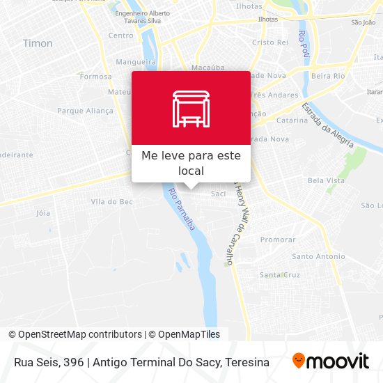 Rua Seis, 396 | Antigo Terminal Do Sacy mapa