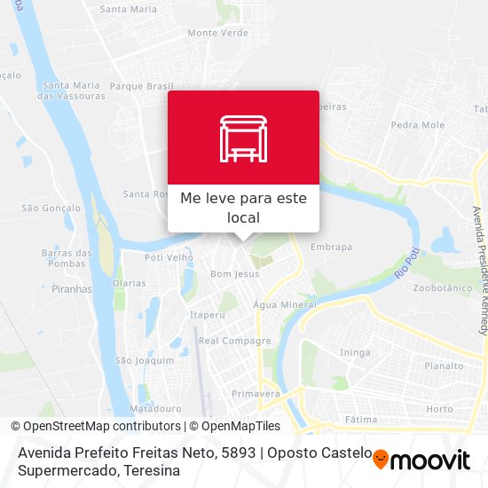 Avenida Prefeito Freitas Neto, 5893 | Oposto Castelo Supermercado mapa