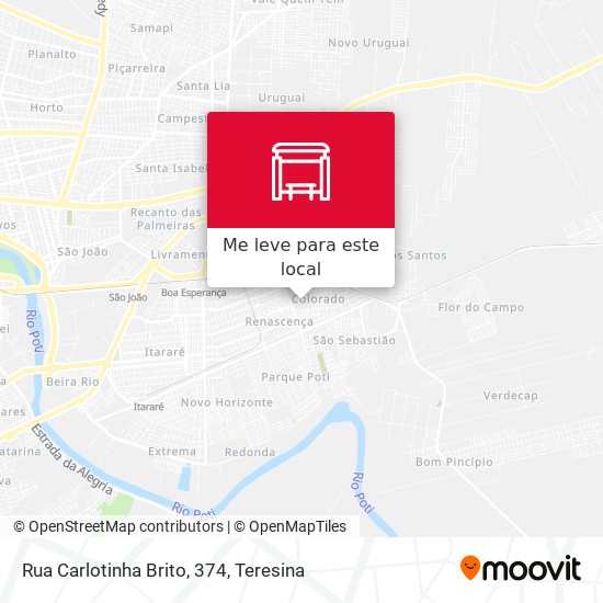 Rua Carlotinha Brito, 374 mapa