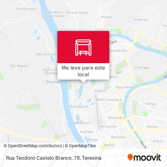 Rua Teodoro Castelo Branco, 78 mapa