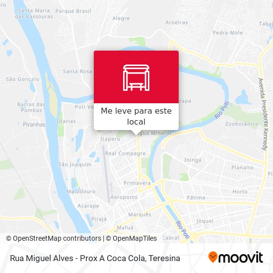 Rua Miguel Alves - Prox A Coca Cola mapa