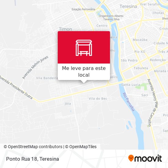 Ponto Rua 18 mapa