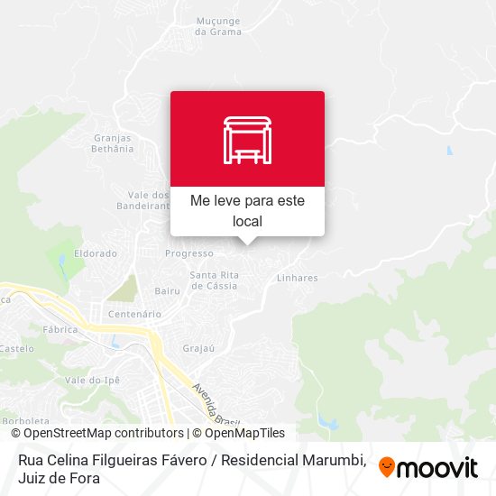 Rua Celina Filgueiras Fávero / Residencial Marumbi mapa