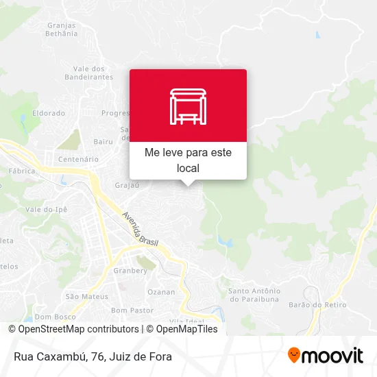 Rua Caxambú, 76 mapa