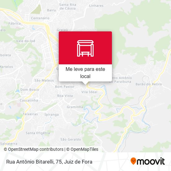 Rua Antônio Bitarelli, 75 mapa