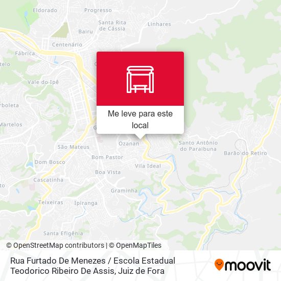 Rua Furtado De Menezes / Escola Estadual Teodorico Ribeiro De Assis mapa