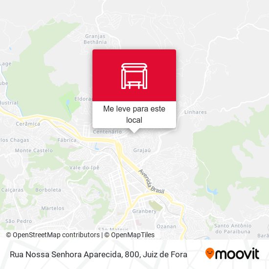 Rua Nossa Senhora Aparecida, 800 mapa