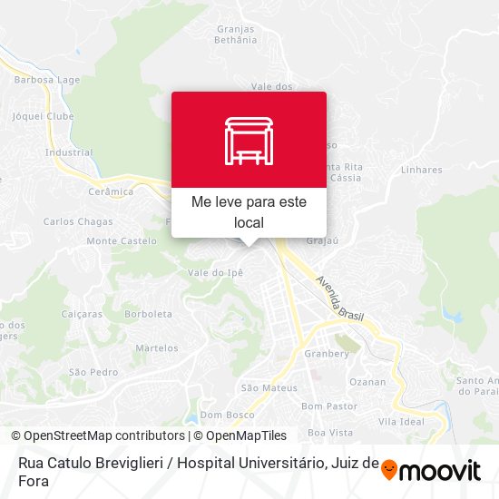 Rua Catulo Breviglieri / Hospital Universitário mapa