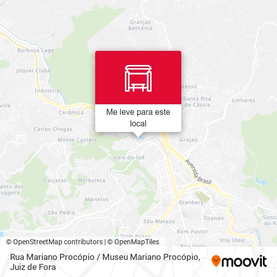 Rua Mariano Procópio / Museu Mariano Procópio mapa