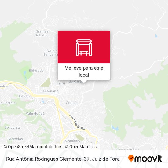 Rua Antônia Rodrigues Clemente, 37 mapa