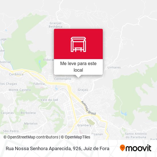 Rua Nossa Senhora Aparecida, 926 mapa