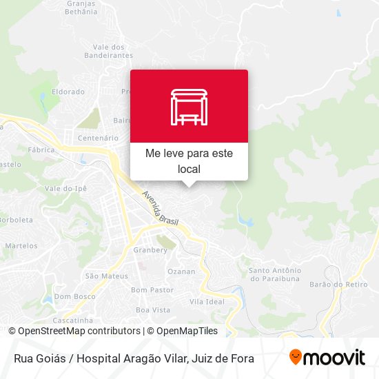 Rua Goiás / Hospital Aragão Vilar mapa