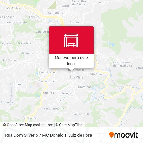 Rua Dom Silvério / MC Donald's mapa