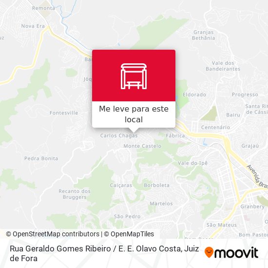 Rua Geraldo Gomes Ribeiro / E. E. Olavo Costa mapa