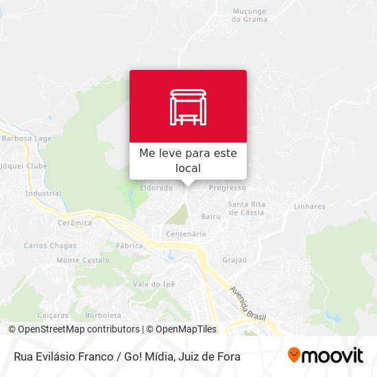 Rua Evilásio Franco / Go! Mídia mapa