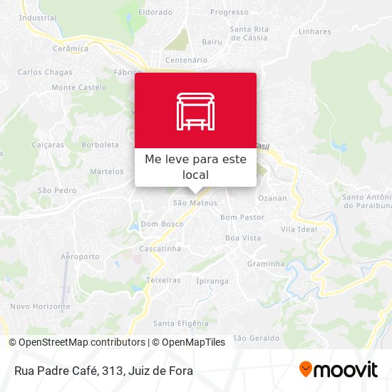 Rua Padre Café, 313 mapa