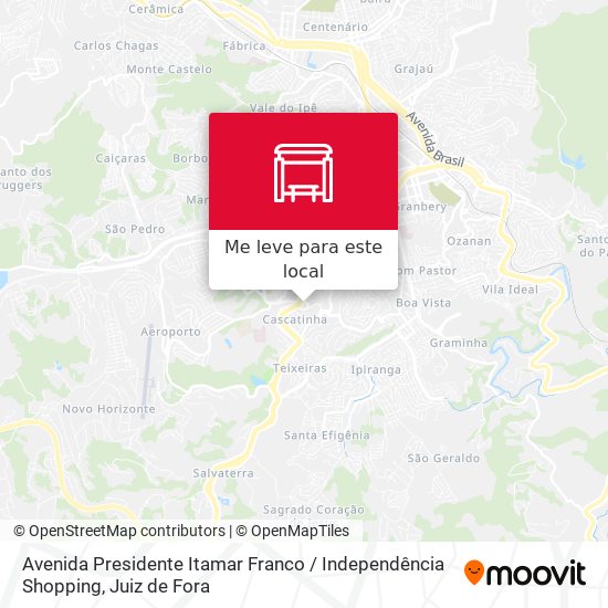 Avenida Presidente Itamar Franco / Independência Shopping mapa