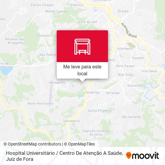 Hospital Universitário / Centro De Atenção A Saúde mapa