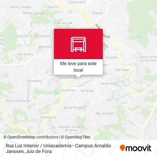 Rua Luz Interior / Uniacademia - Campus Arnaldo Janssen mapa