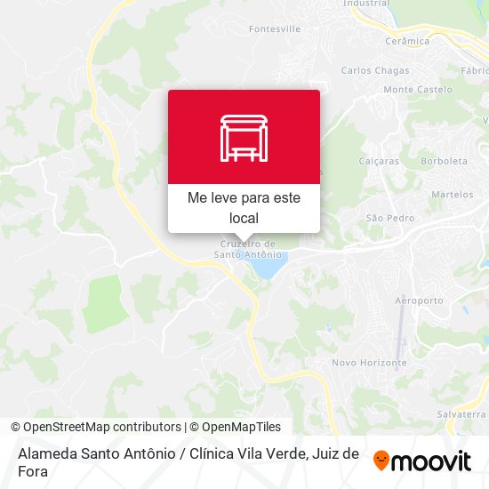 Alameda Santo Antônio / Clínica Vila Verde mapa