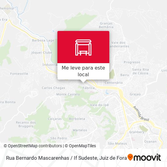 Rua Bernardo Mascarenhas / If Sudeste mapa