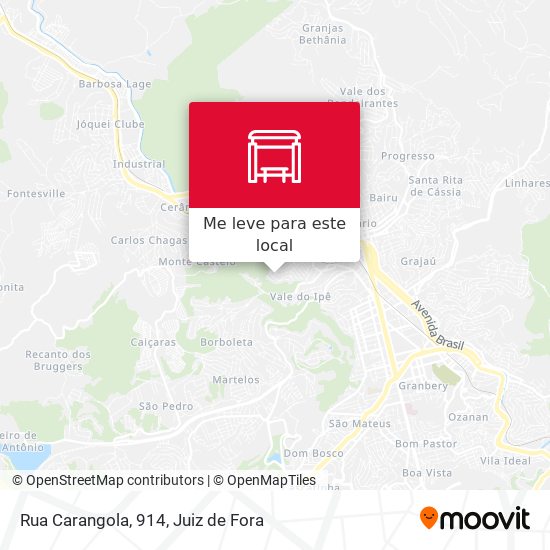 Rua Carangola, 914 mapa
