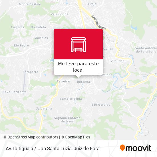 Av. Ibitiguaia / Upa Santa Luzia mapa