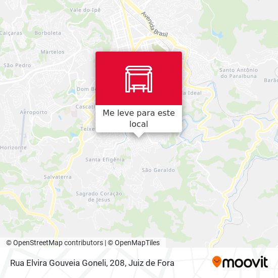 Rua Elvira Gouveia Goneli, 208 mapa