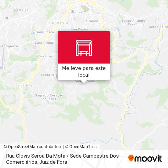 Rua Clóvis Seroa Da Mota / Sede Campestre Dos Comerciários mapa