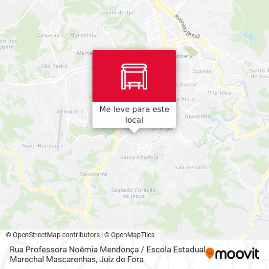 Rua Professora Noêmia Mendonça / Escola Estadual Marechal Mascarenhas mapa