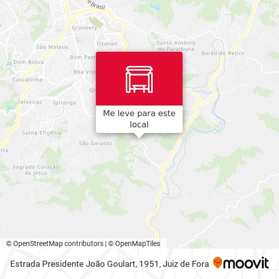 Estrada Presidente João Goulart, 1951 mapa