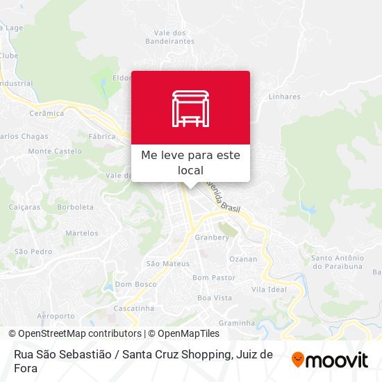 Rua São Sebastião / Santa Cruz Shopping mapa