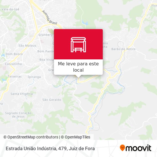 Estrada União Indústria, 479 mapa