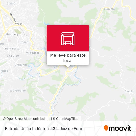 Estrada União Indústria, 434 mapa