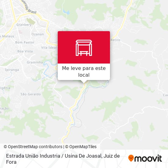 Estrada União Industria / Usina De Joasal mapa
