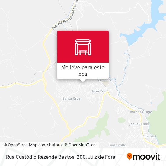 Rua Custódio Rezende Bastos, 200 mapa