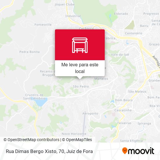 Rua Dimas Bergo Xisto, 70 mapa
