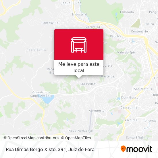 Rua Dimas Bergo Xisto, 391 mapa