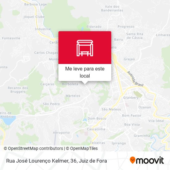 Rua José Lourenço Kelmer, 36 mapa