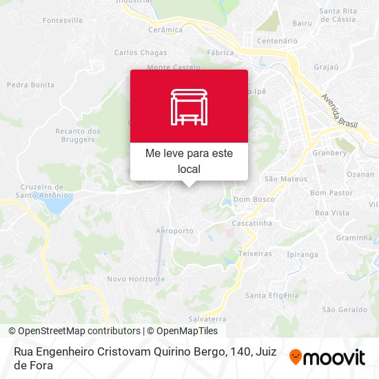 Rua Engenheiro Cristovam Quirino Bergo, 140 mapa