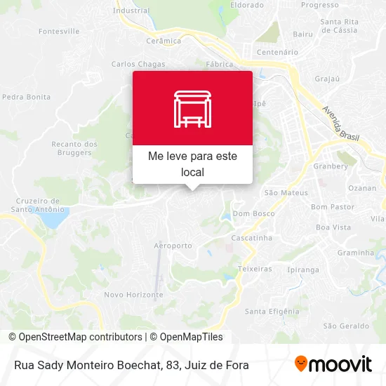 Rua Sady Monteiro Boechat, 83 mapa