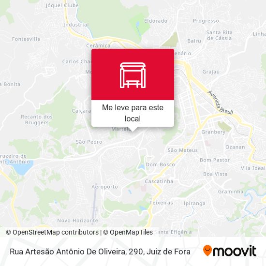 Rua Artesão Antônio De Oliveira, 290 mapa