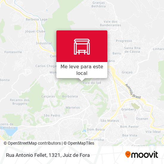 Rua Antonio Fellet, 1321 mapa