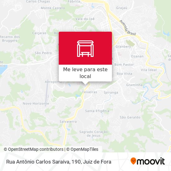 Rua Antônio Carlos Saraíva, 190 mapa